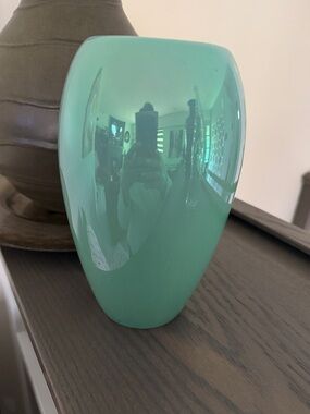 Glossy Mint Ceramic Accent Vase - Home Accents